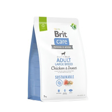 Brit Care Dog sustainable Adult Large для дорослих собак великих порід з куркою та комахами 3 кг