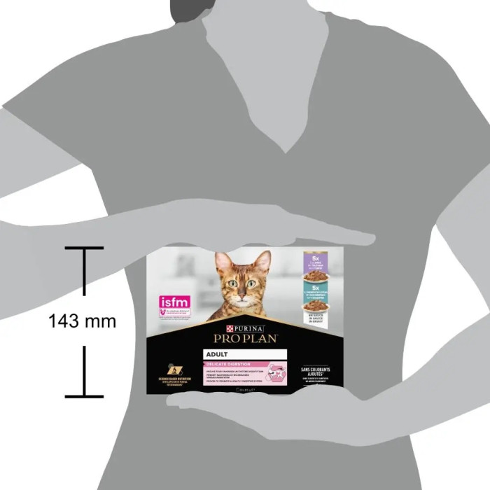 АКЦІЯ Purina Pro Plan індичка та риба вологий корм для котів з чутливим травленням 7+3 паучі по 85 г
