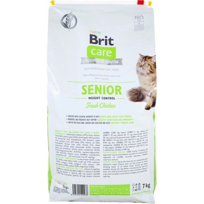 Brit Care Cat GF Senior Weight Control Сухий корм для кішок з надмірною вагою 7 кг