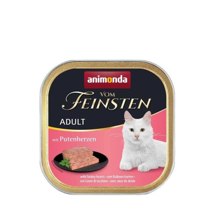 Animonda Vom Feinsten Adult with Turkey hearts Вологий корм для кішок з індичими серцями 100 г
