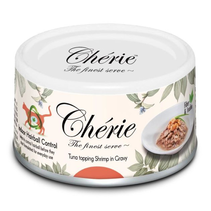 Cherie Hairball Control Tuna Shrimp Вологий корм для котів контроль грудок вовни з тунцем та креветками 80 гр