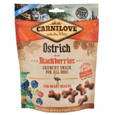 Ласощі Carnilove Crunchy Ostrich with Blackberries - беззернові для собак усіх порід з мясом страуса та ожиною 200 г