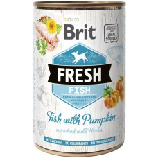 Brit Fresh Вологий корм для собак з рибою та гарбузом 400 г