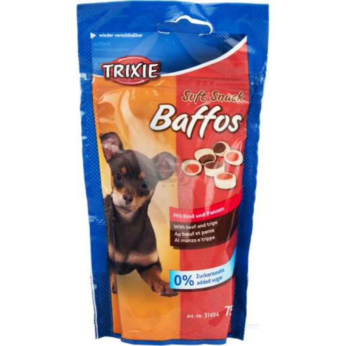 Baffos-мякі ласощі для собак з яловичиною і рубцем, Тріксі 31494 Мяка закуска для собак з яловичиною і рубцем Тріксі 31494