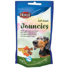 Bouncies-мякі ласощі для собак з птахом, бараниною і рубцем, Тріксі 31493 Мяка закуска для собак з домашньою птицею, бараниною і рубцем Тріксі 31493
