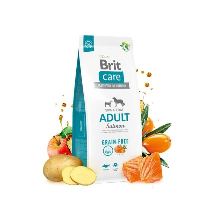 Brit Care Dog Grain-free Adult Сухий корм для дорослих собак маленьких та середніх порід з лососем 12 кг