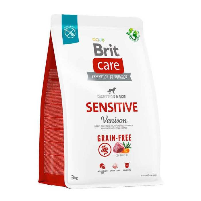 Brit, Сухий корм для собак Brit Care Dog Grain-free Sensitive корм для собак з чутливим травленням беззерновим з олениною 3 кг
