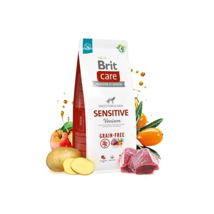 Brit, Сухий корм для собак Brit Care Dog Grain-free Sensitive корм для собак з чутливим травленням беззерновим з олениною 3 кг