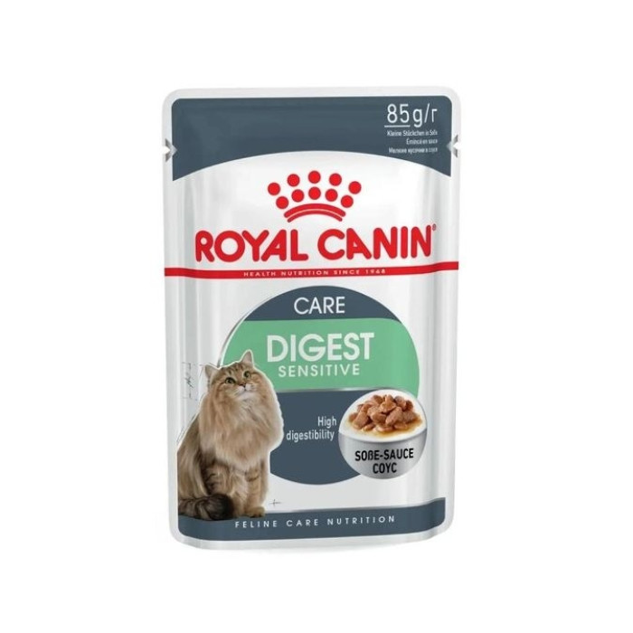 АКЦІЯ Royal Canin Digest Sensitive Gravy pouch Вологий корм для котів з чутливим травленням з домашньою птицею 3+1 до 85 г