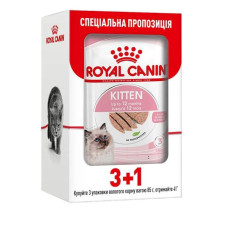 АКЦІЯ Royal Canin Kitten Loaf pouch Вологий корм для котів зі свійською птицею 3+1 до 85 г