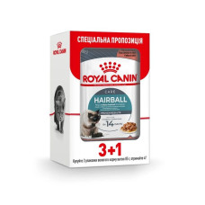 АКЦІЯ Royal Canin Hairball Care Gravy pouch Вологий корм для кішок з свійською птицею 3+1 по 85 г