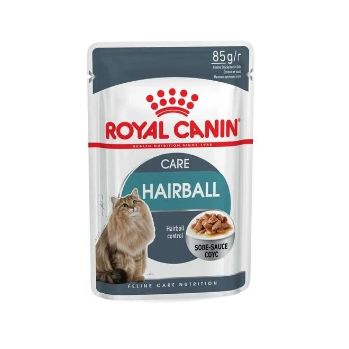 АКЦІЯ Royal Canin Hairball Care Gravy pouch Вологий корм для кішок з свійською птицею 3+1 по 85 г