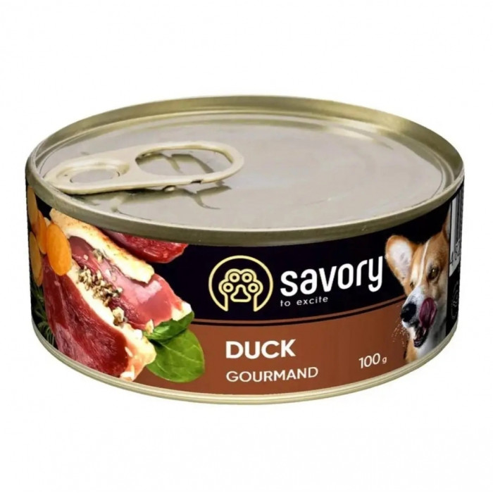 SAVORY Вологий корм для собак усіх порід з качкою 100 г