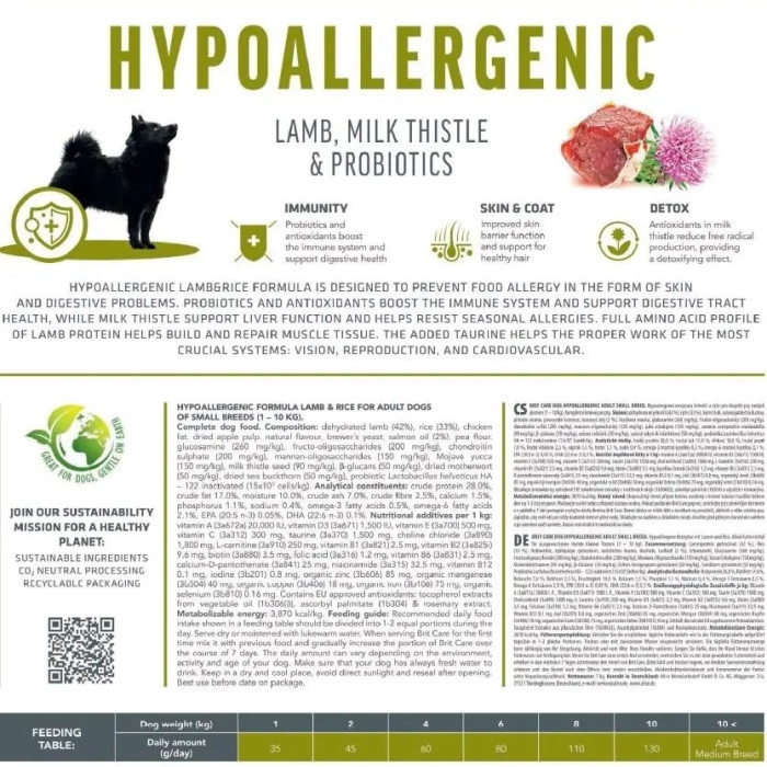 Brit Care Dog Hypoallergenic Adult Small Breed Сухий корм для собак малих порід гіпоалергенний з ягнятком 1 кг