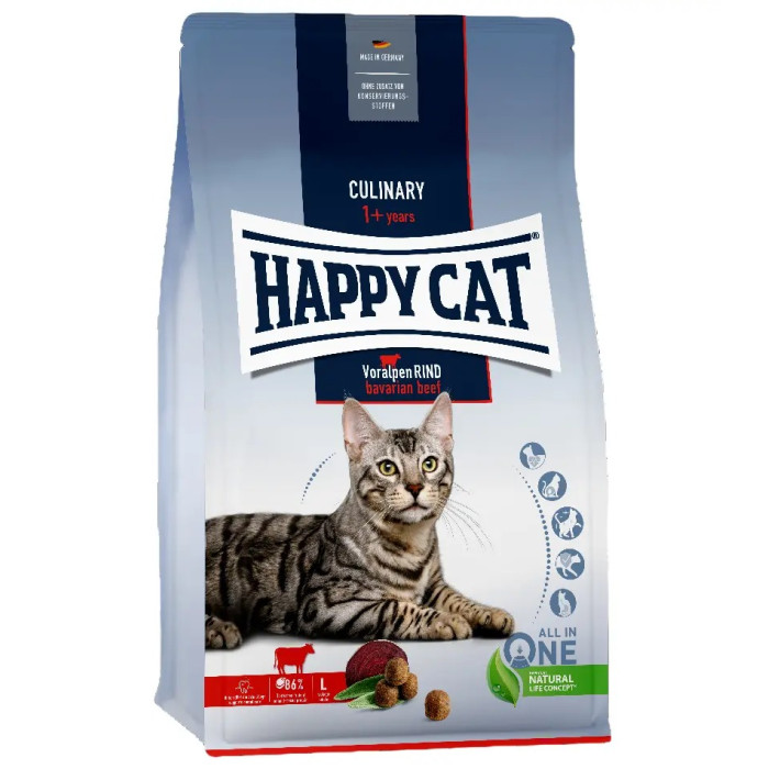 Happy Cat Culinary Voralpen Rind Сухий корм для дорослих кішок з яловичиною 10 кг