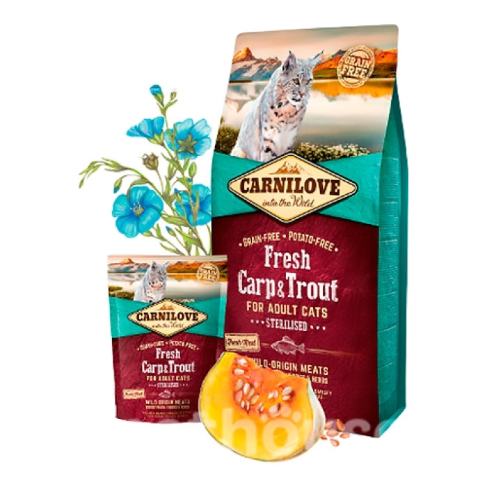 Carnilove Cat Lamb Wild Boar Sterilised Сухий корм для стерилізованих кішок з ягнятком та кабаном, 400 г