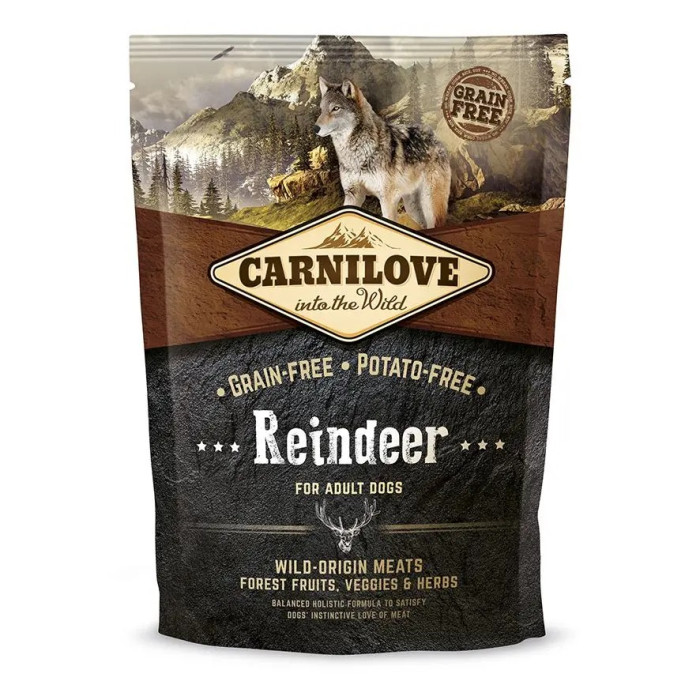 Carnilove Adult Raindeer Сухий корм для дорослих собак усіх порід з олениною, 1,5 кг