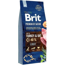 Brit Premium Light Сухий корм для собак із надмірною вагою зі смаком індички 15 кг