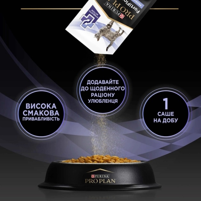 Purina Pro Plan FortiFlora Plus Пробіотик з пребіотиком для дорослих котів та кошенят для підтримки нормальної міклофлори кишечника 30 x 1.5 г