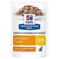 Hills Prescription Diet Urinary Care cd Лікувальний вологий корм для котів із захворюваннями сечовивідних шляхів з куркою 85 г