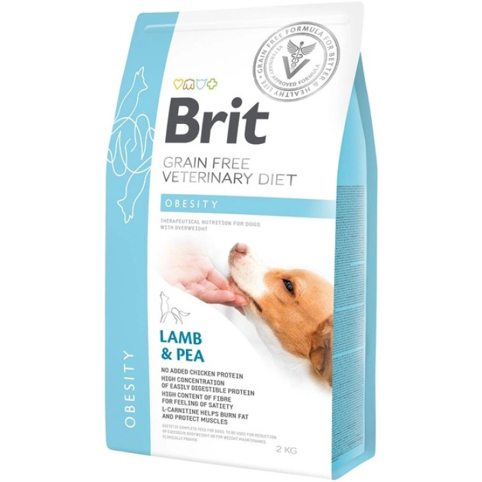Brit GF VetDiets Dog Obesity Беззерновий сухий корм для собак з надмірною вагою з ягнятиною, індичкою та горохом, 2 кг