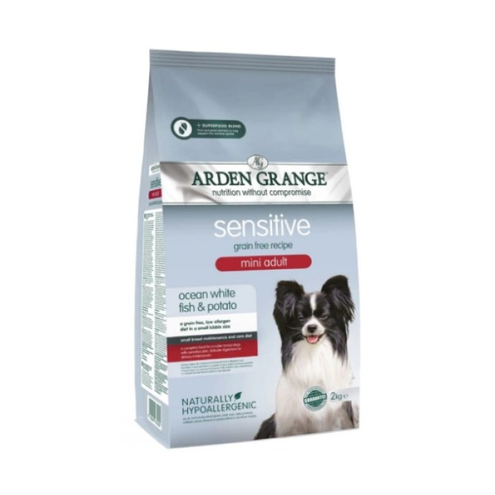 Arden Grange Sensitive Mini Adult з білою рибою та картоплею сухий корм для собак дрібних порід 2 кг