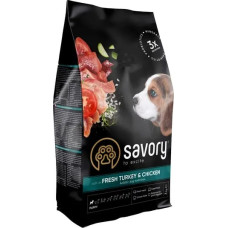 Savory Сухий корм для цуценят усіх порід зі свіжою індичкою та куркою 3 кг