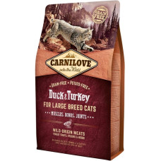 Carnilove Cat з качкою та індичкою сухий корм для дорослих кішок великих порід 2 кг