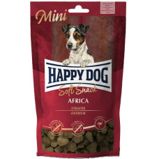 Ласощі Happy Dog Soft Snack Mini Africa зі страусом та картоплею мякі закуски 100 г