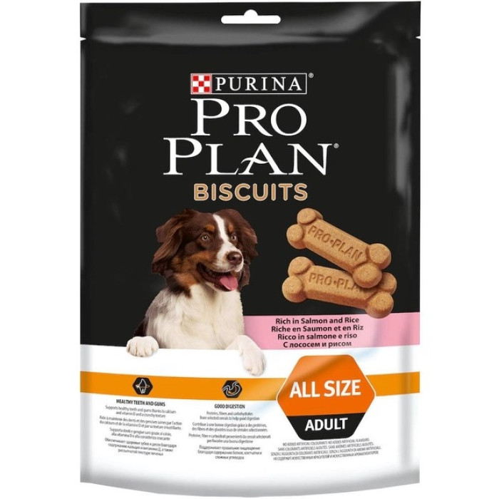 Ласощі Purina Pro Plan Biscuits Salmon Rice з лососем та рисом для собак 400 г