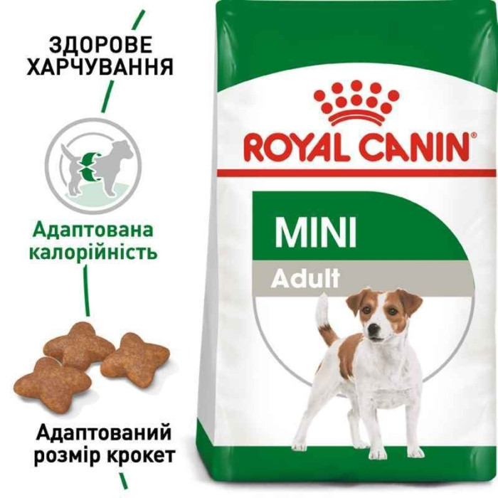 АКЦІЯ Royal Canin Mini Adult сухий корм для собак дрібних порід старше 10 місяців 7+1 кг