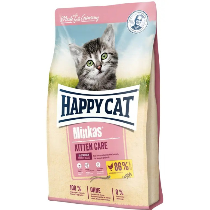 Happy Cat Minkas Kitten Care Gefl сухий корм для кошенят із птицею 10 кг