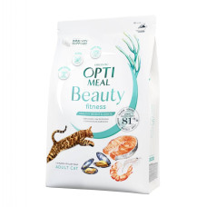 Optimeal Beauty Fitness Здоровий вага сухий корм для дорослих кішок на основі морепродуктів 4 кг