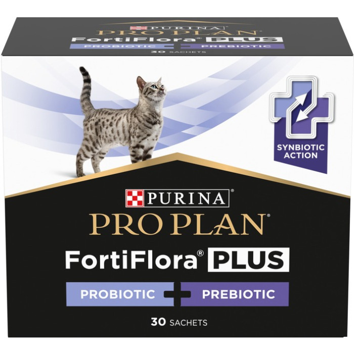 АКЦІЯ Pro Plan FortiFlora Plus пробіотик для котів та кошенят для підтримки нормальної мікрофлори кишечника 30 x 1.5 гр