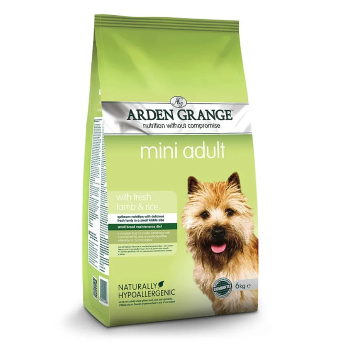 Arden Grange Mini Adult з ягнятком та рисом сухий корм для дрібних порід собак 6 кг