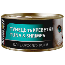 AnimAll з тунцем та креветками вологий корм для дорослих кішок 85 г