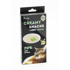 Creamy snacks salmon Ласощі для кішок мяке пюре з мякоті лосося та курки в стиках 610 гр.