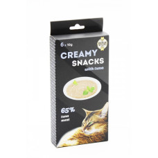 Creamy snacks with tuna Ласощі для кішок мяке пюре з мякоті тунця та курки в стіках 610 гр.