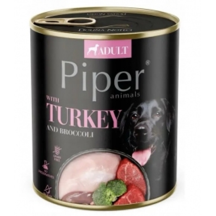 Dolina Noteci Piper Turkey and Broccoli Вологий корм для собак з індичкою та броколі 800 гр
