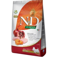 Farmina ND Pumpkin Grain Free Dog Adult Mini Chicken  Pomegranate Фарміна Беззерновий сухий корм з куркою, гарбузом і гранатом для дорослих собак дрібних порід 800 гр