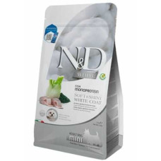 Farmina ND Grain Free White Dog Adult Mini Sea Bass Фарміна Беззерновий сухий корм із сибасом, спіруліною та фенхелем для дрібних собак із білою шерстю 2 кг.
