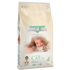 Сухий корм BonaCibo Adult Cat LambRice з мясом ягняти і рисом для котів з чутливим травленням
