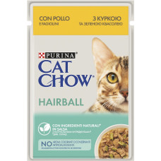 АКЦІЯ Purina Cat Chow Hairball з куркою та зеленою квасолею вологий корм для кішок 85 г