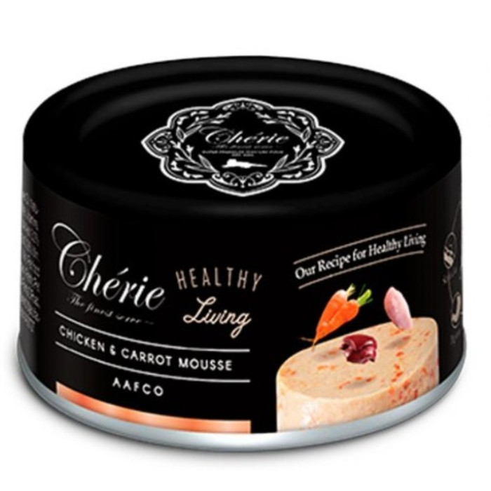 Cherie Healthy Living вологий корм мус з курки та моркви для кішок 80 гр