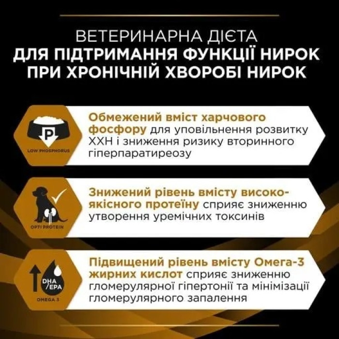 АКЦІЯ Purina Pro Plan Veterinary Diets NF Renal Function сухий корм при захворюваннях нирок для собак 1.5 кг