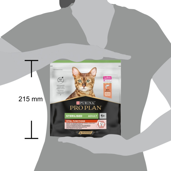 АКЦІЯ Purina Pro Plan Sterilised сухий корм із лососем для стерилізованих кішок 400 гр