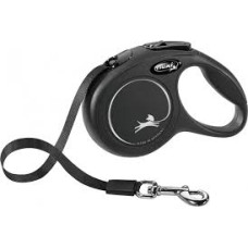Рулетка Flexi Classic XS-стрічка 3м, до 12 кг Чорна