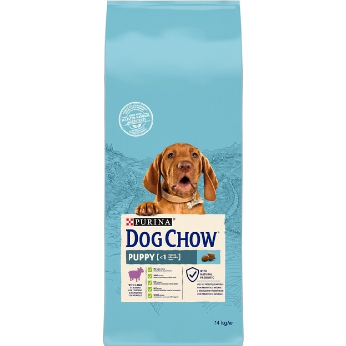 АКЦІЯ Purina DOG CHOW Puppy сухий корм для цуценят з ягнятком 14 кг