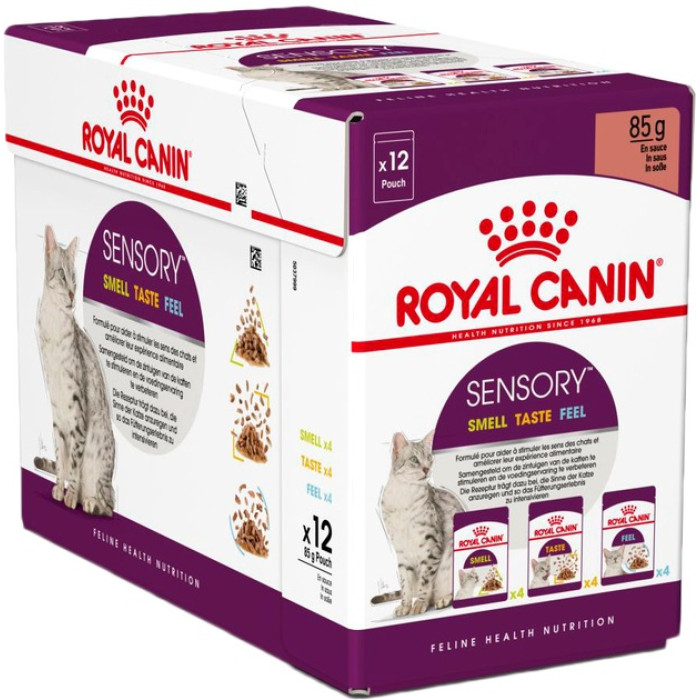 АКЦІЯ Royal Canin Sensory Multipack упаковка вологого корму для дорослих кішок 9+3 шт по 85 г