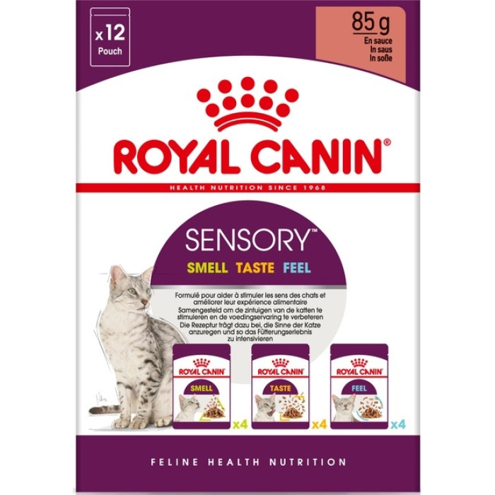 АКЦІЯ Royal Canin Sensory Multipack упаковка вологого корму для дорослих кішок 9+3 шт по 85 г